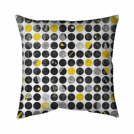 FONDO 20 x 20 in. Grunge Circles-Double Sided Print Indoor Pillow FO2794621